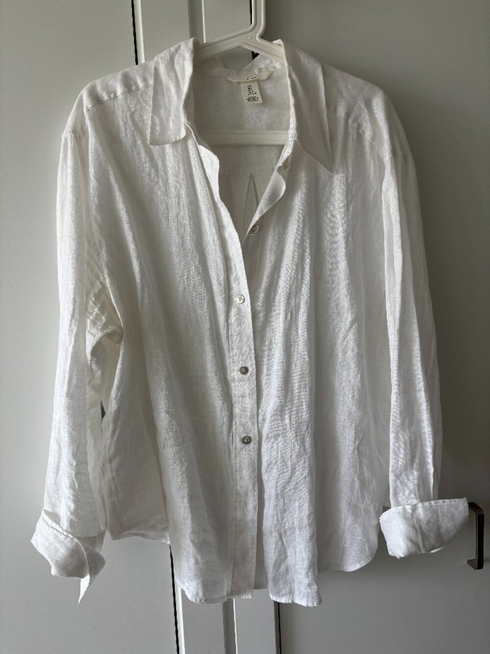 H&M white linen shirt
